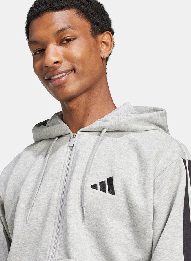 Adidas Essentials 3-Stripes Fleece Hoodie - Image 4